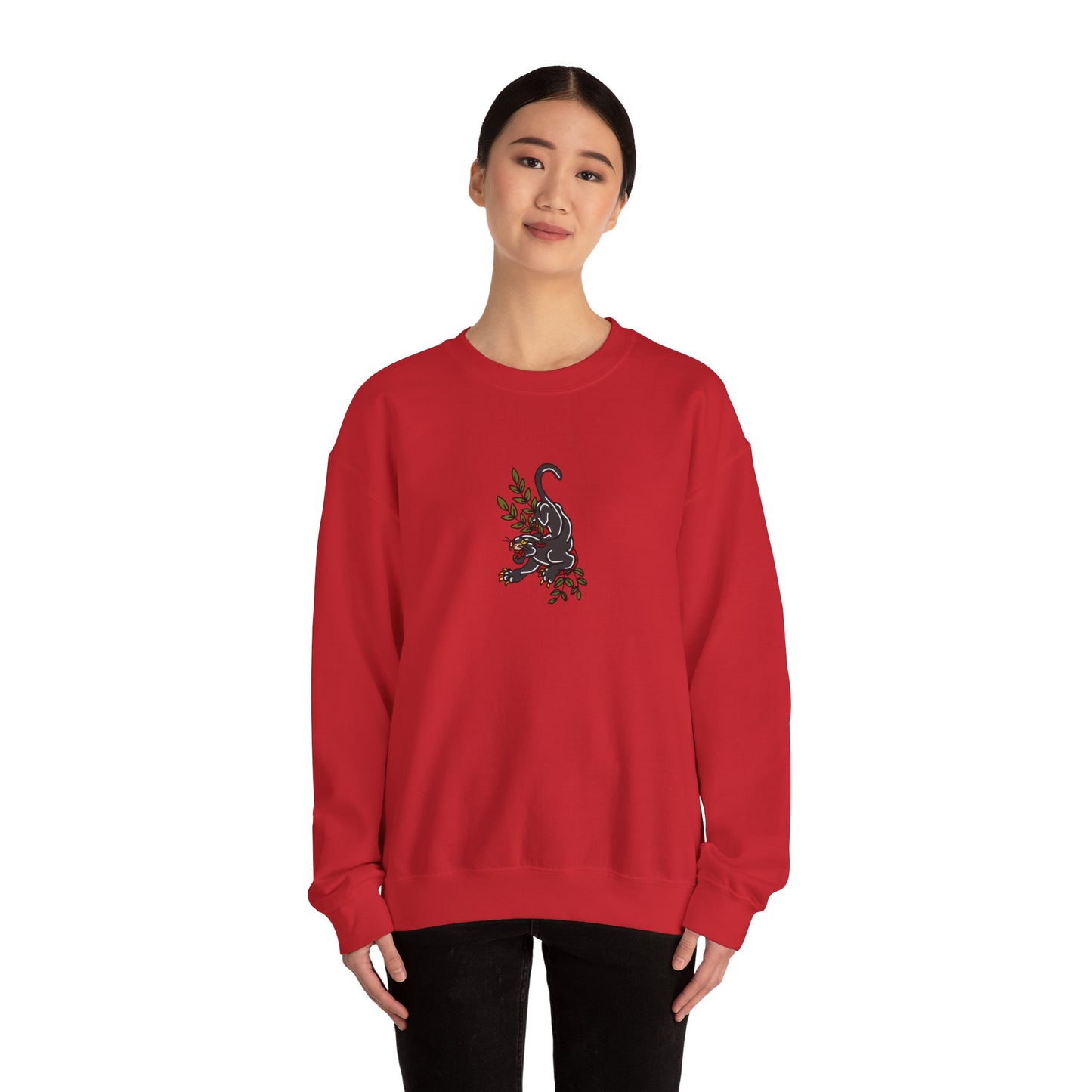 Old School Jaguar, Tattoo-style Unisex Crewneck