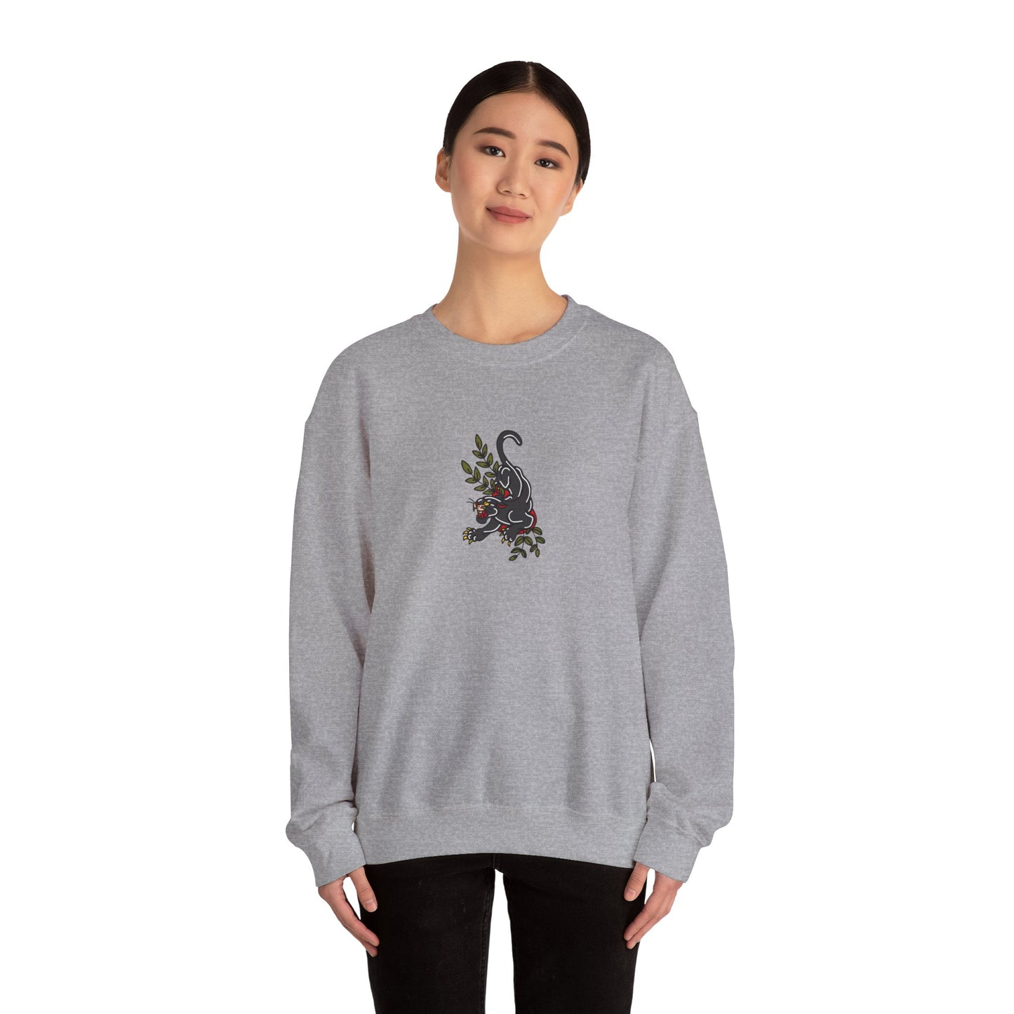 Old School Jaguar, Tattoo-style Unisex Crewneck