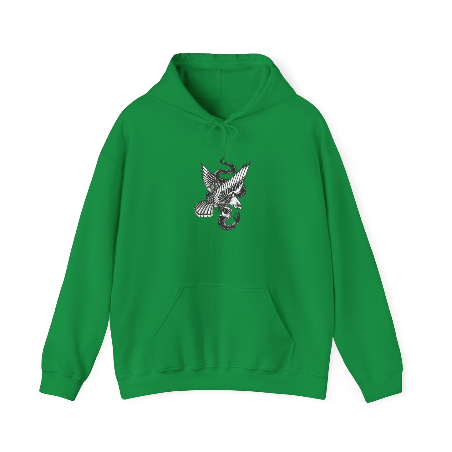 American Traditional Bird and Snake Print, Unisex Hooded Sweatshirt