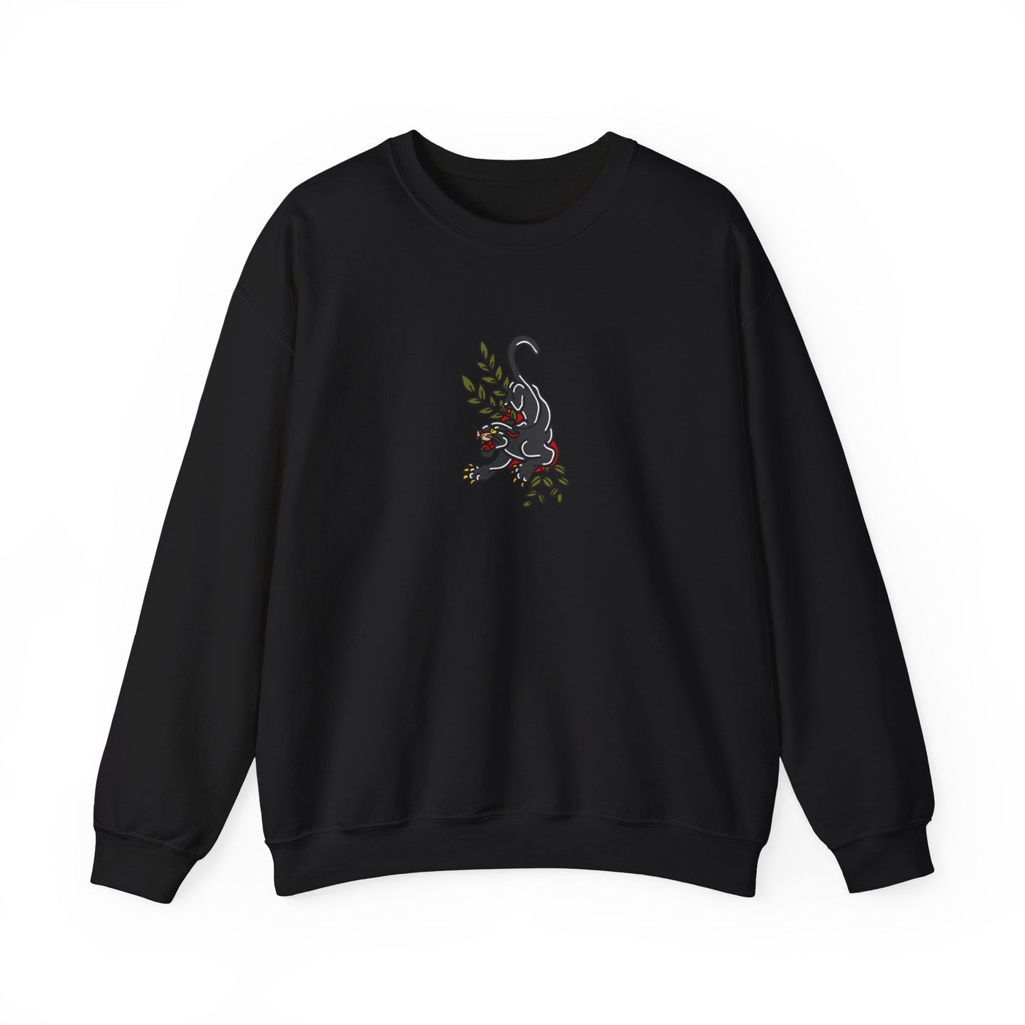 Old School Jaguar, Tattoo-style Unisex Crewneck