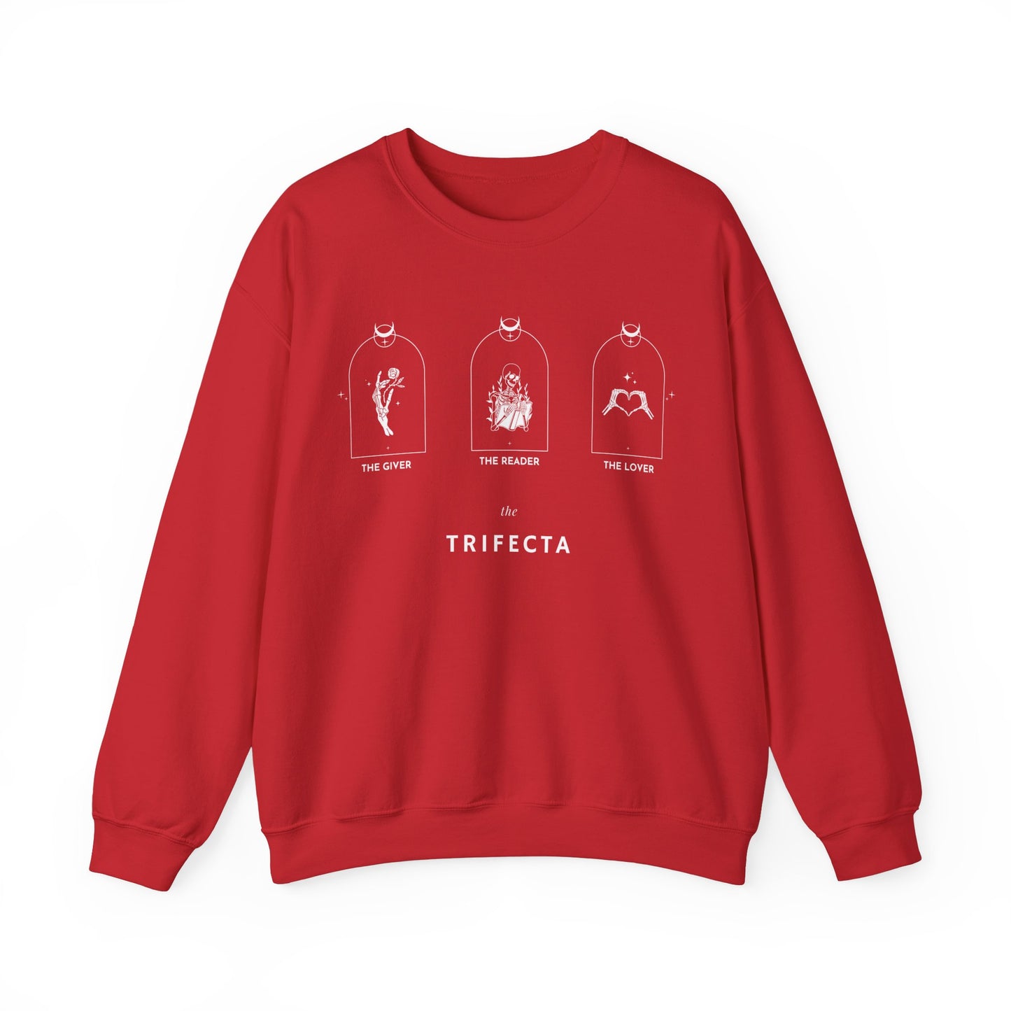 Goth Aesthetic Tarot Card Inspired Crew Neck, The Giver, the reader, the lover tarot