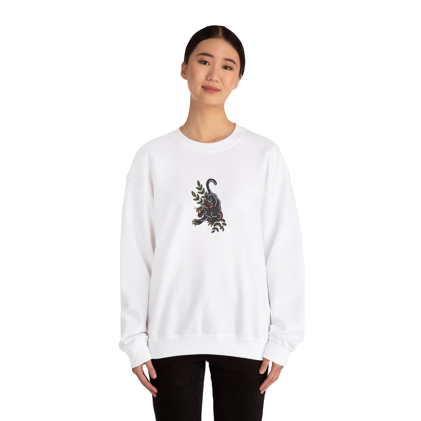 Old School Jaguar, Tattoo-style Unisex Crewneck