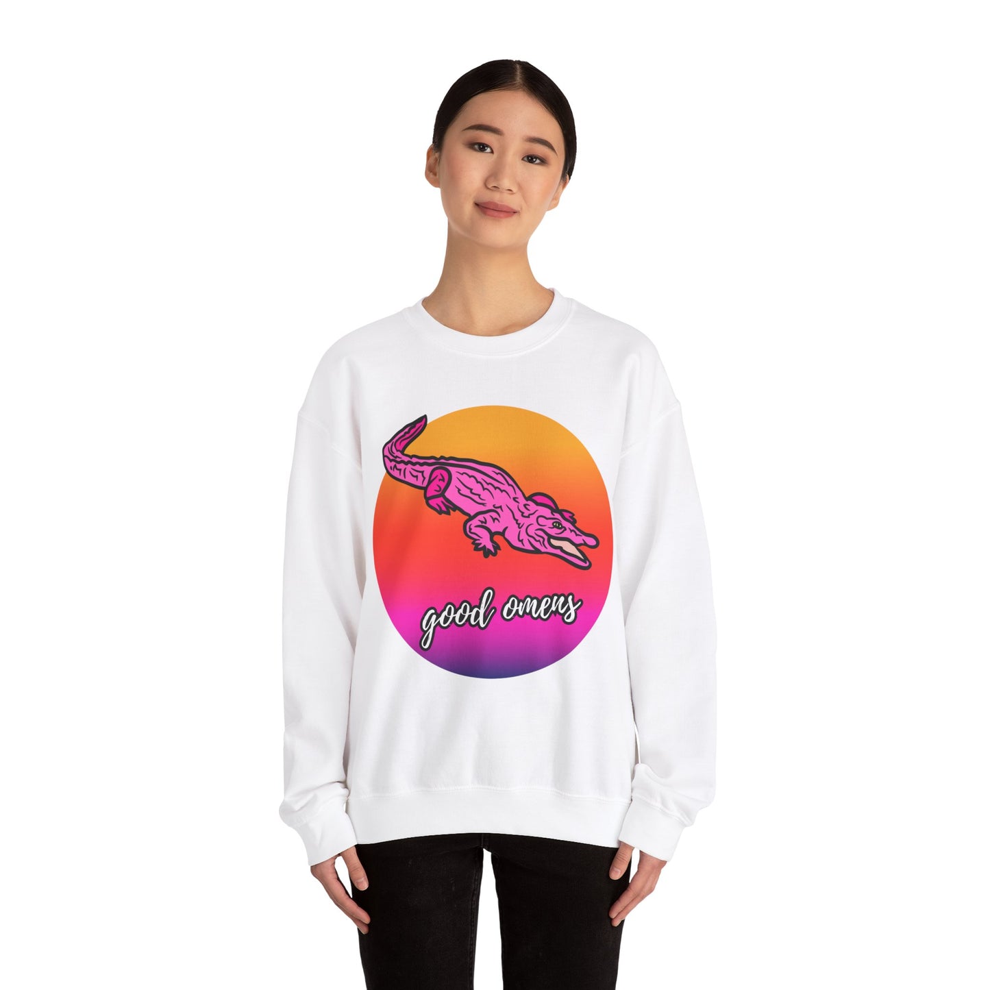 Pink Crocodile, Good Omens Collection Sweatshirt