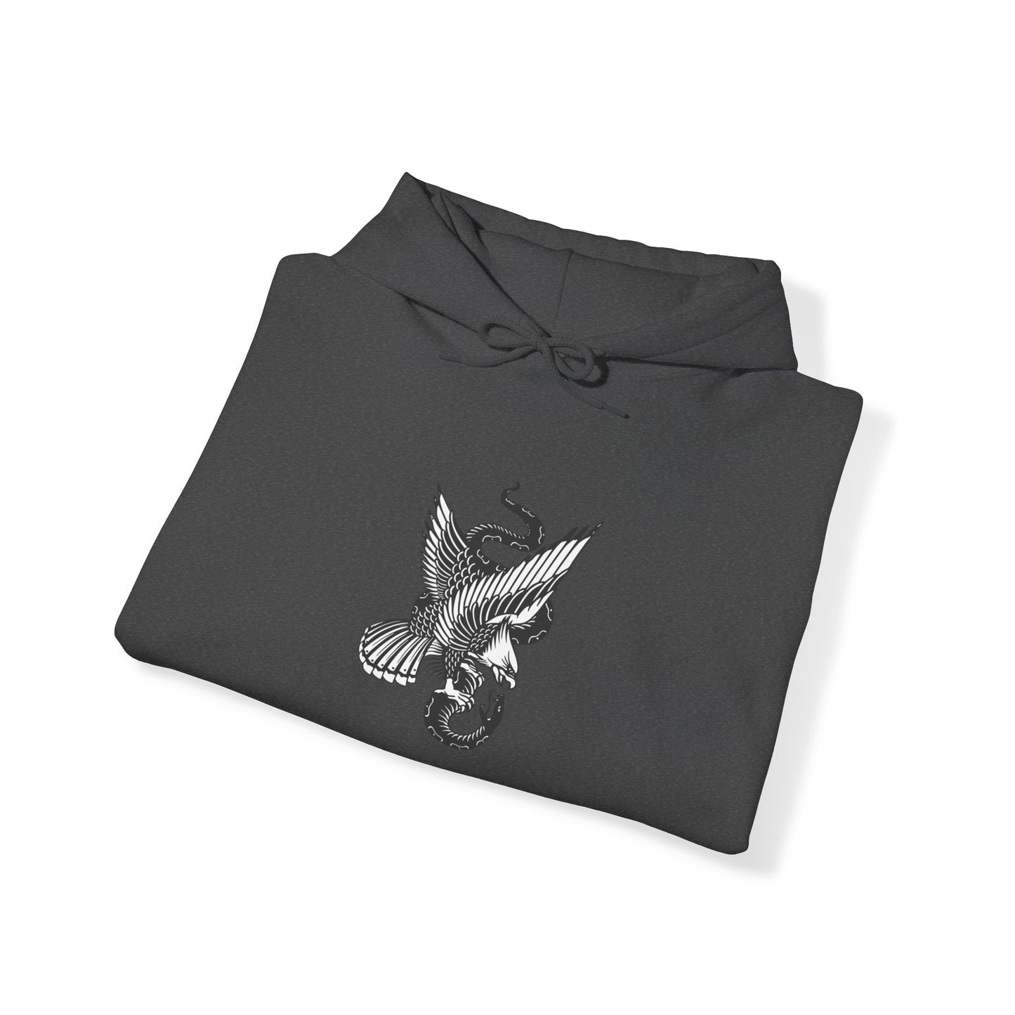 American Traditional Bird and Snake Print, Unisex Hooded Sweatshirt