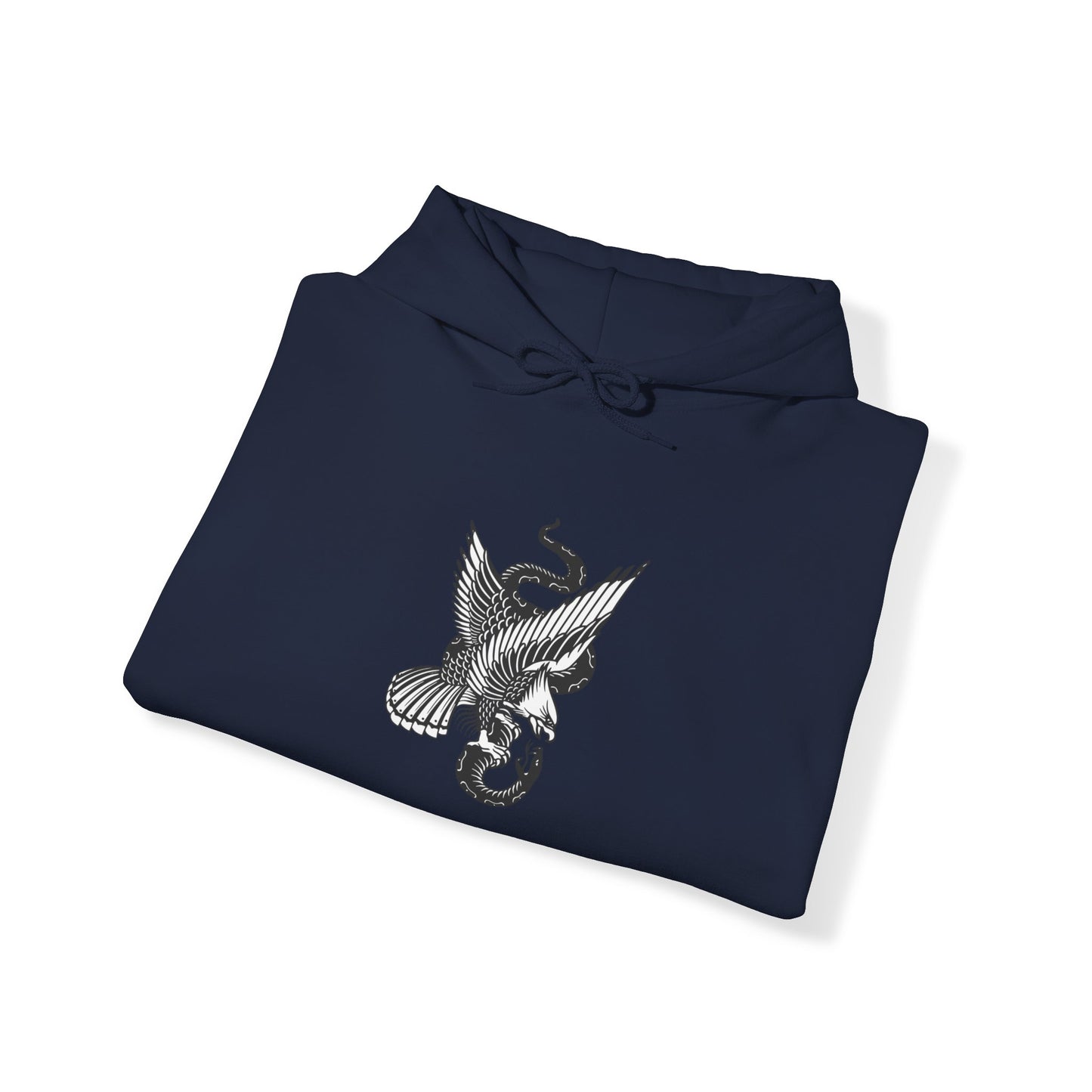 American Traditional Bird and Snake Print, Unisex Hooded Sweatshirt