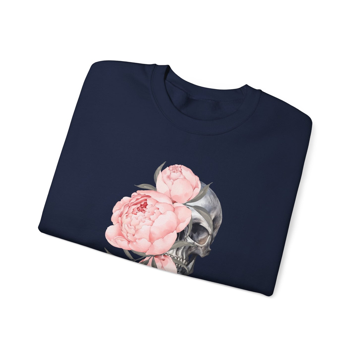 Memento Mori, gothic aesthetic crew neck sweatshirt with dark art