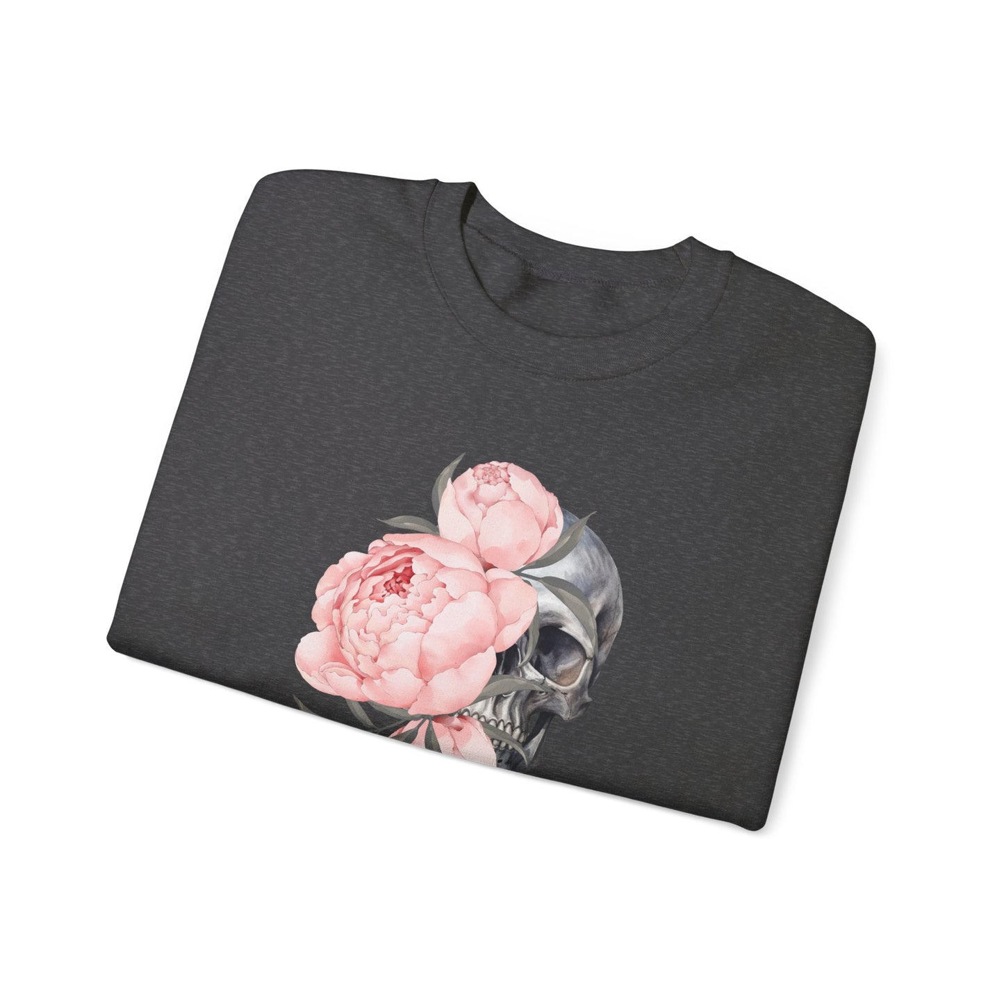 Memento Mori, gothic aesthetic crew neck sweatshirt with dark art