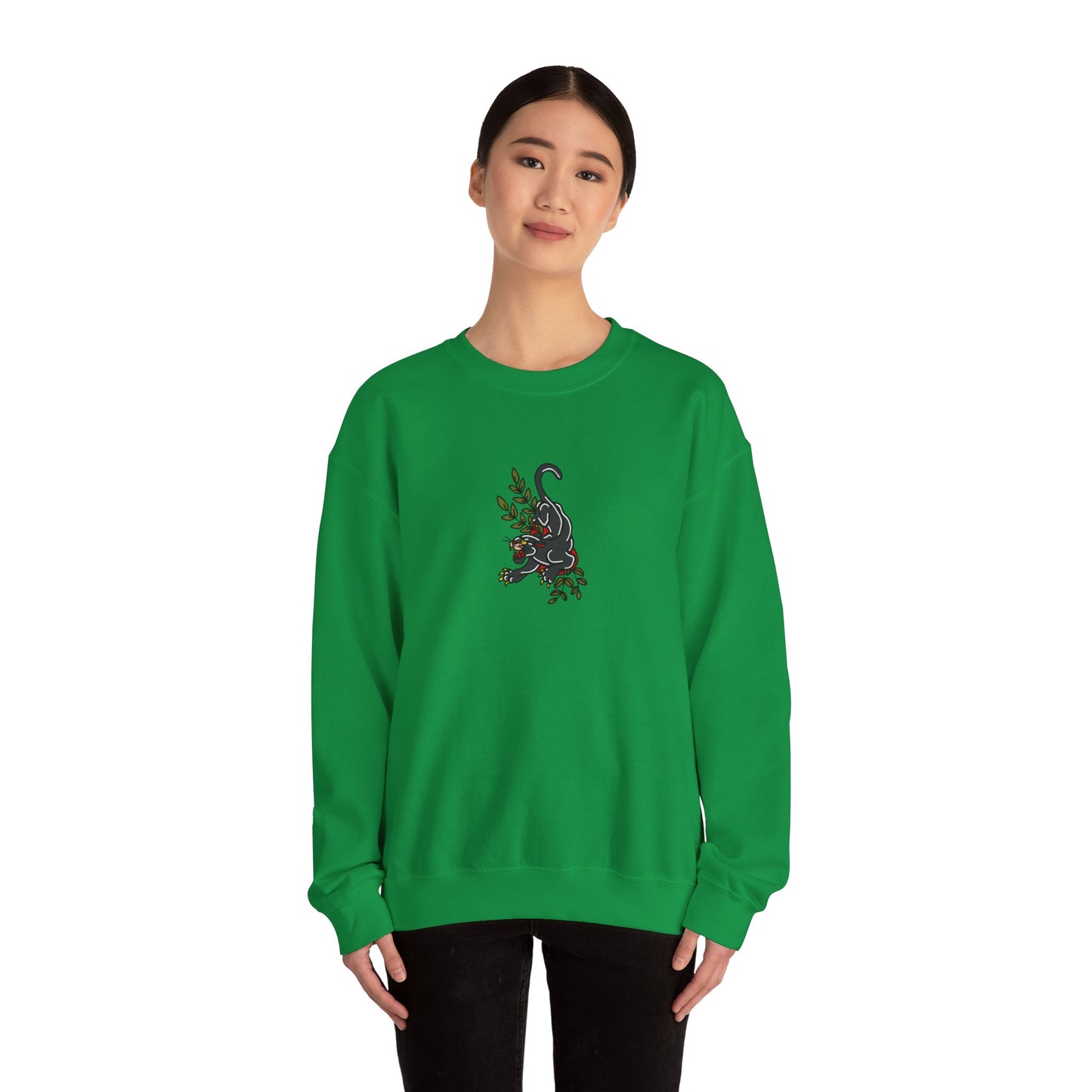 Old School Jaguar, Tattoo-style Unisex Crewneck