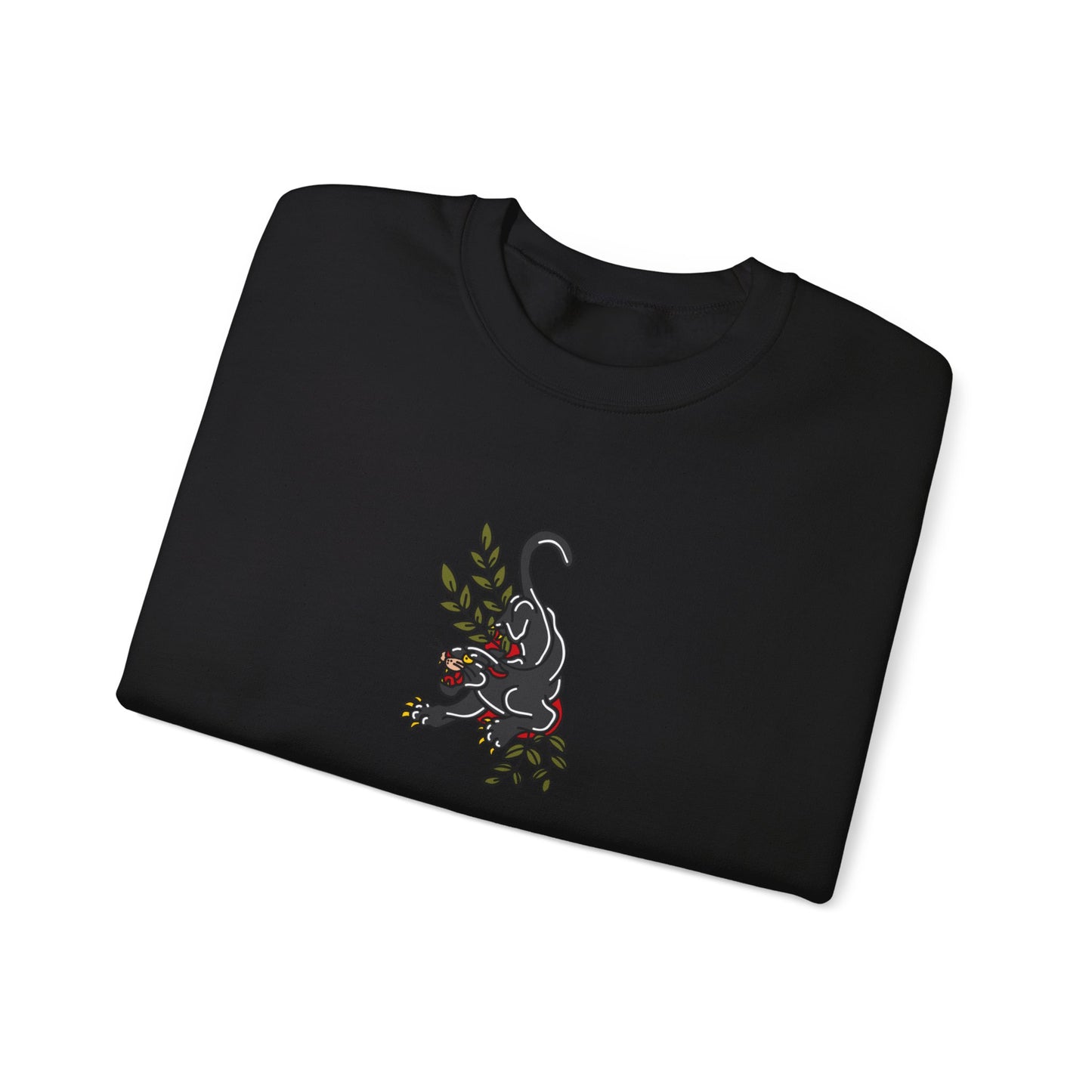 Old School Jaguar, Tattoo-style Unisex Crewneck