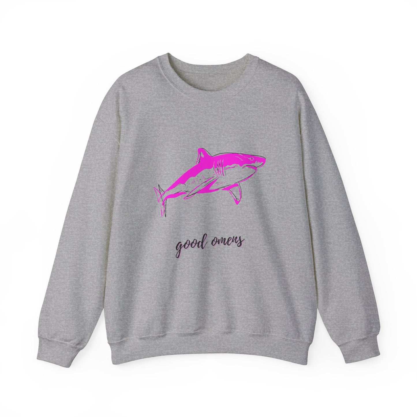 Pink Shark, Good Omens Collection Sweatshirt