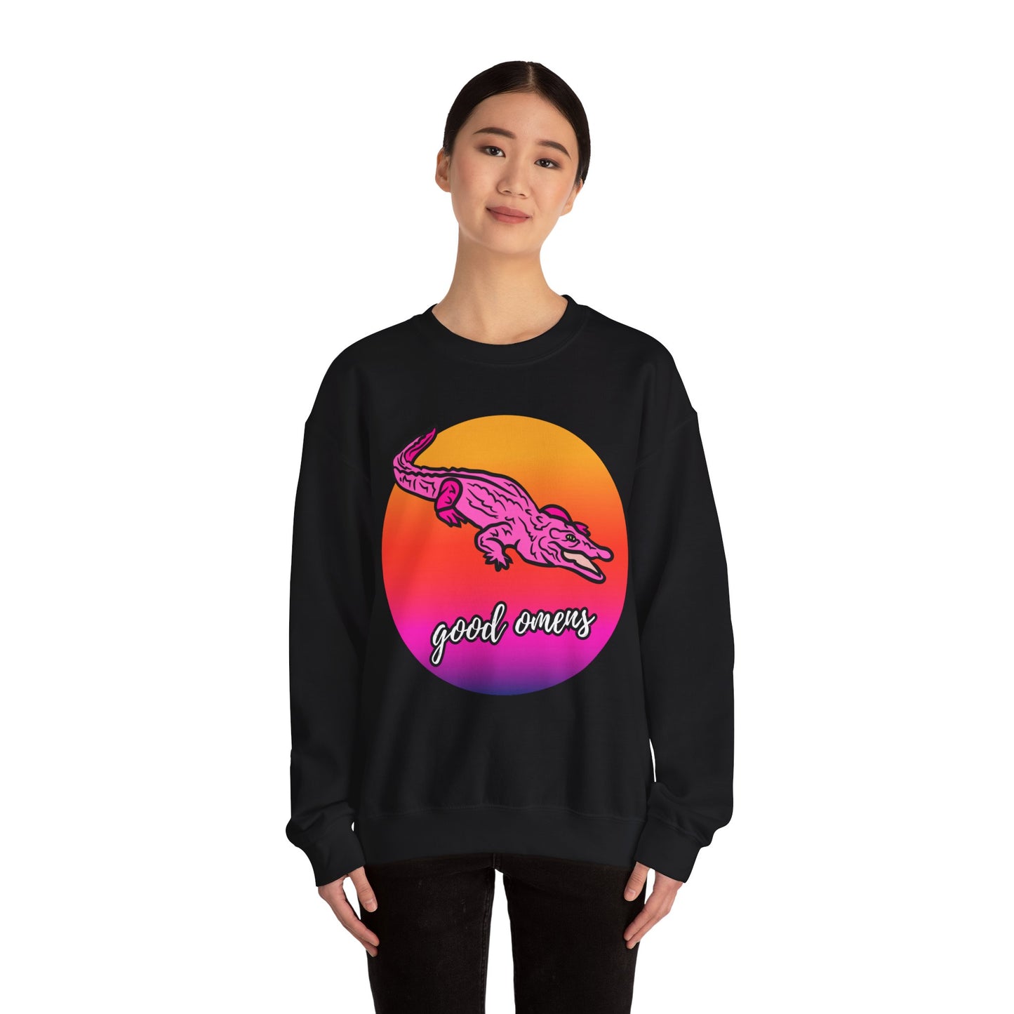 Pink Crocodile, Good Omens Collection Sweatshirt
