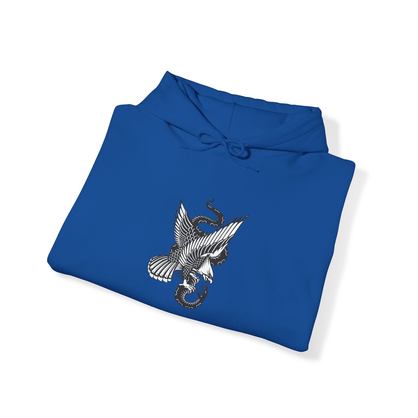 American Traditional Bird and Snake Print, Unisex Hooded Sweatshirt