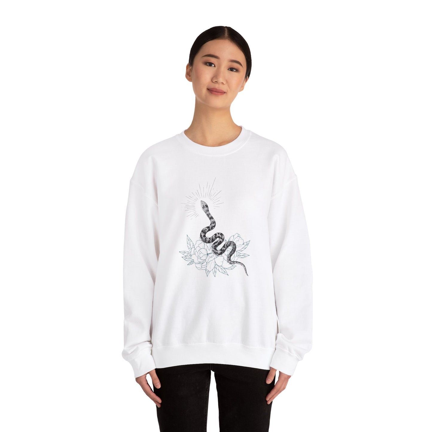 Snake Print Crewneck Sweatshirt