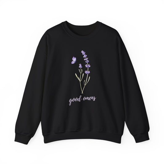 Lavender Butterfly, Good Omens Collection Sweatshirt