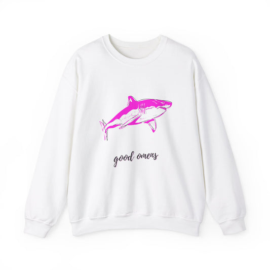 Pink Shark, Good Omens Collection Sweatshirt