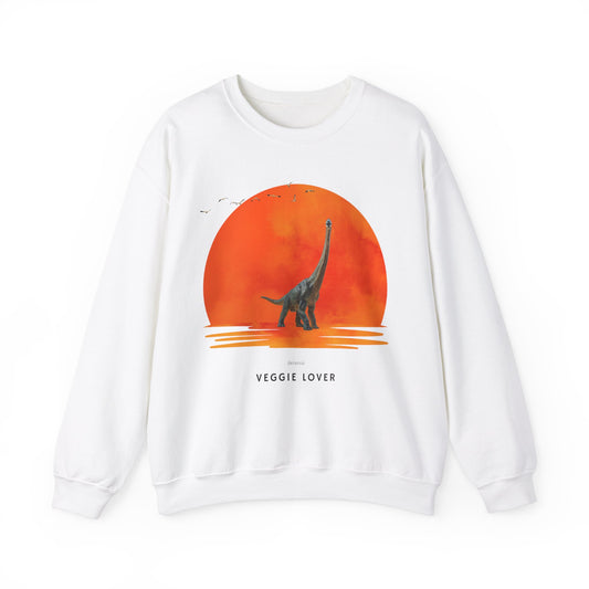 Veggie Lover Herbivore Dinosaur Crew Neck Sweatshirt