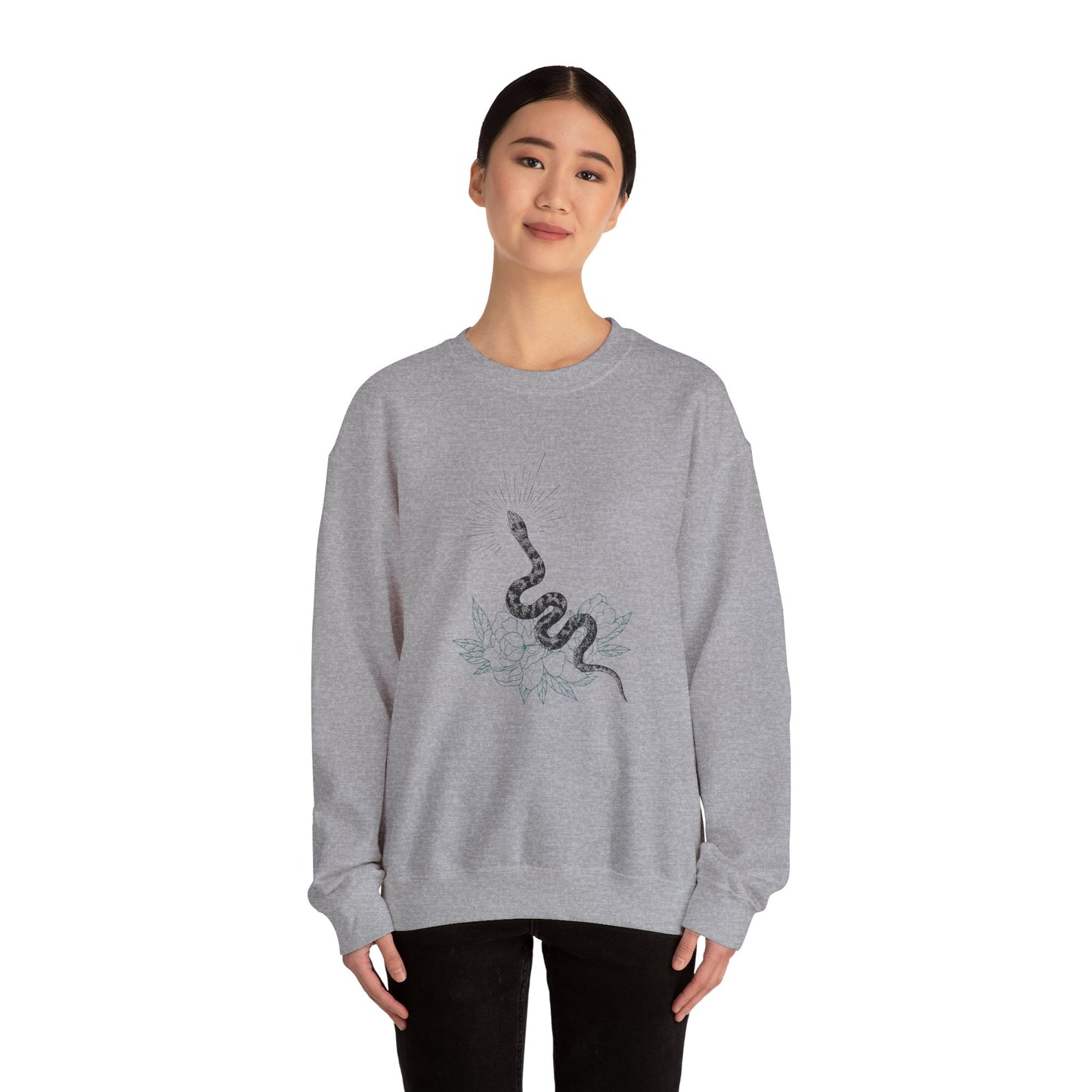 Snake Print Crewneck Sweatshirt