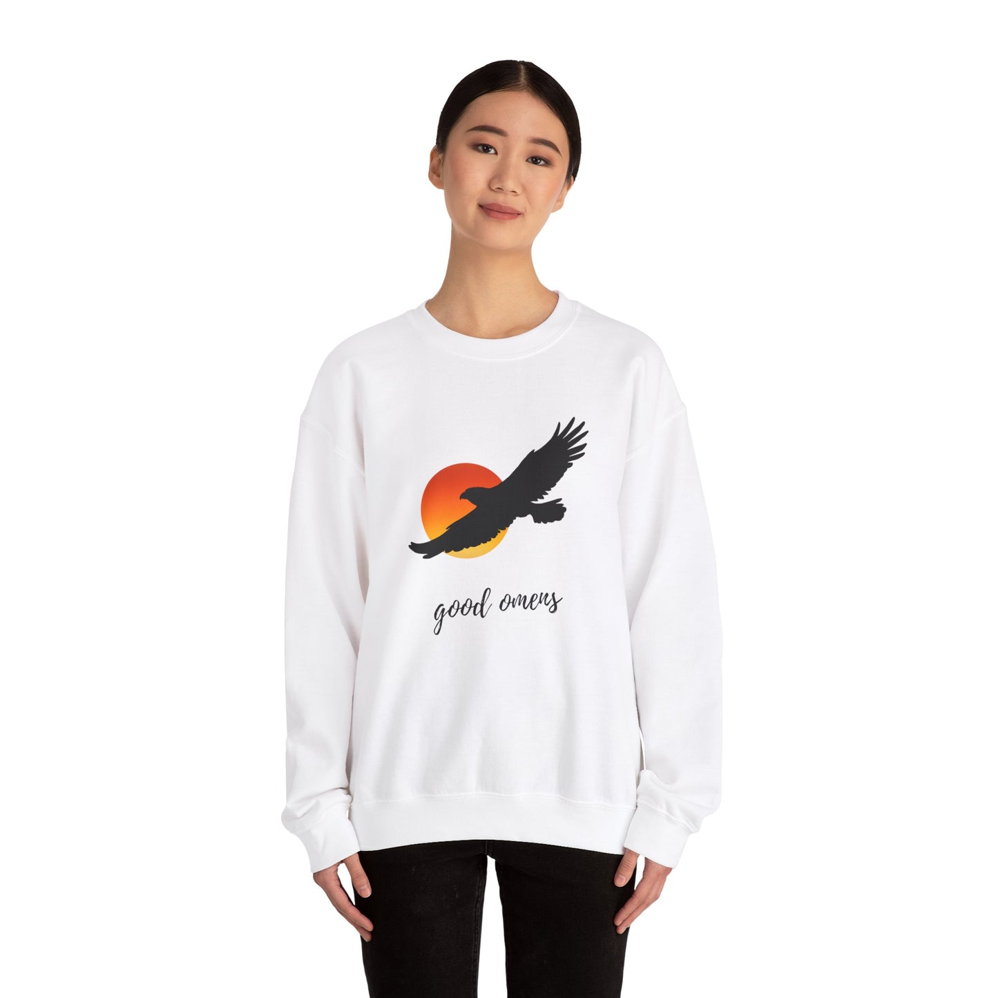 Hawk and Sunset Good Omens Collection Crewneck