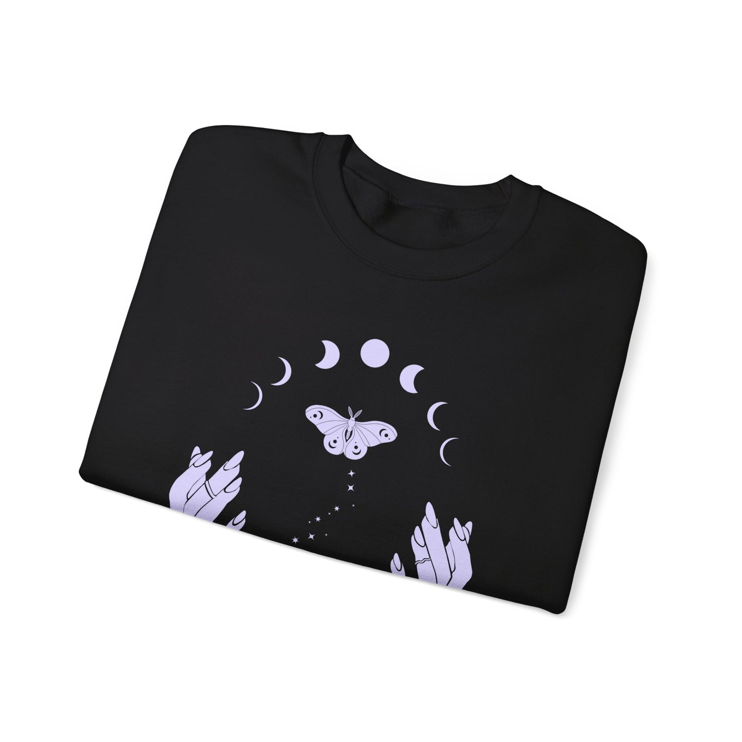 Witchy Hands and Moth Sweatshirt, Good Omens Collection