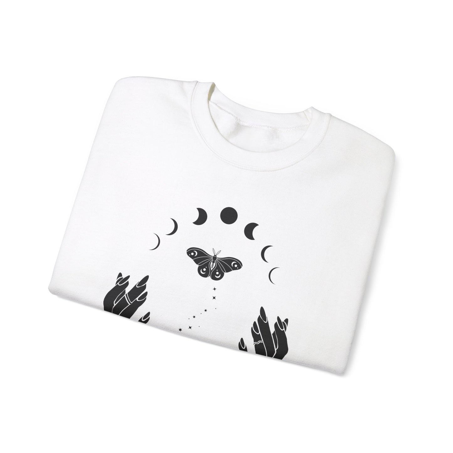 Witchy Hands and Moth Sweatshirt, Good Omens Collection