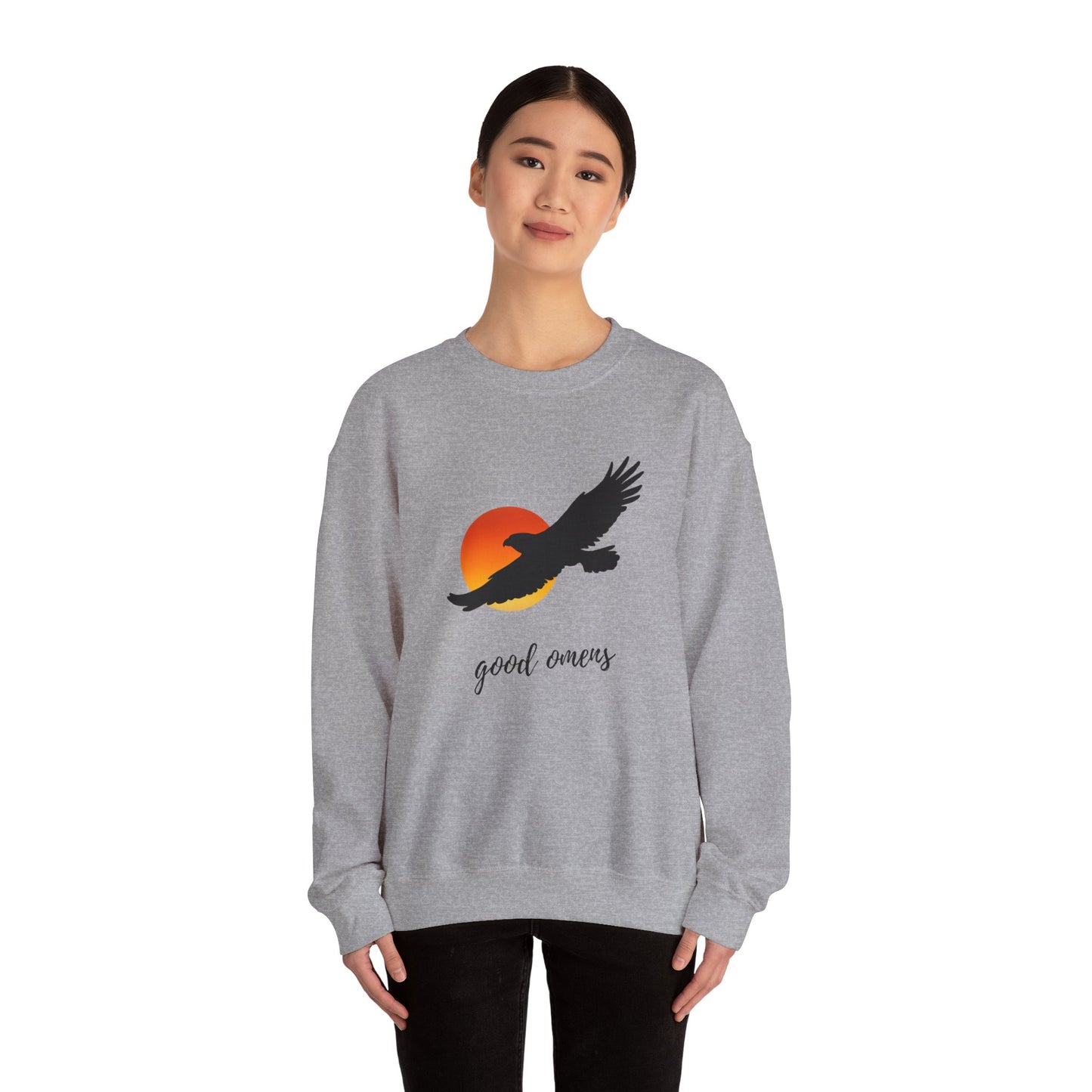 Hawk and Sunset Good Omens Collection Crewneck