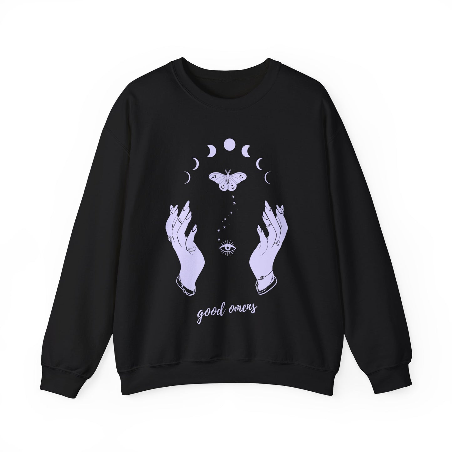 Witchy Hands and Moth Sweatshirt, Good Omens Collection