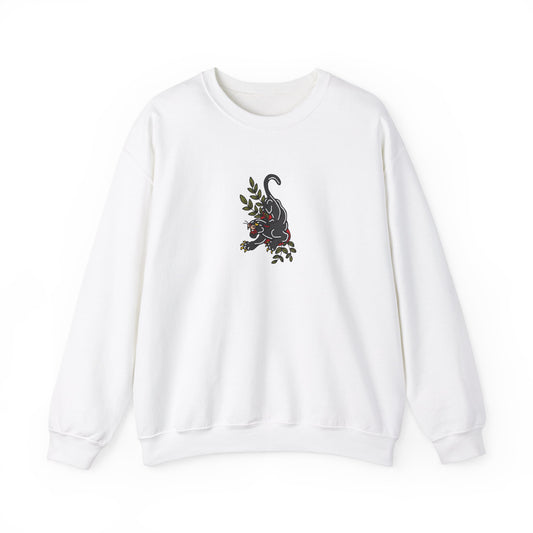 Old School Jaguar, Tattoo-style Unisex Crewneck